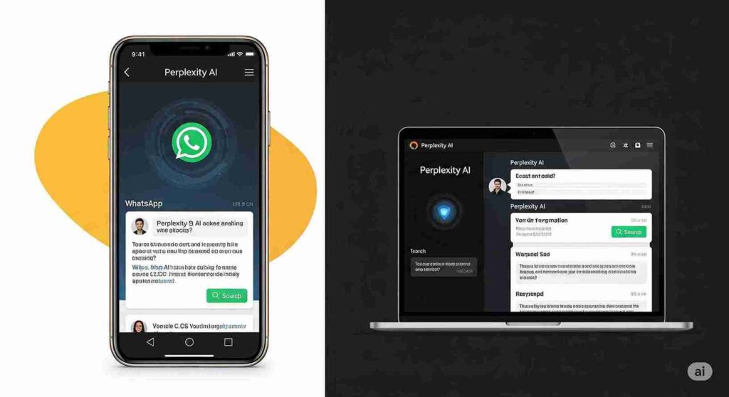 Perplexity AI on WhatsApp Vs Perplexity AI on the Web